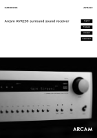Arcam AVR-250 - Owners Manual 
